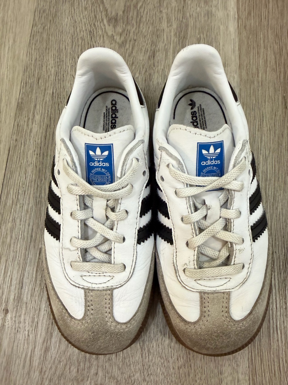 adidas Kids White & Black Retro Samba Sneaker